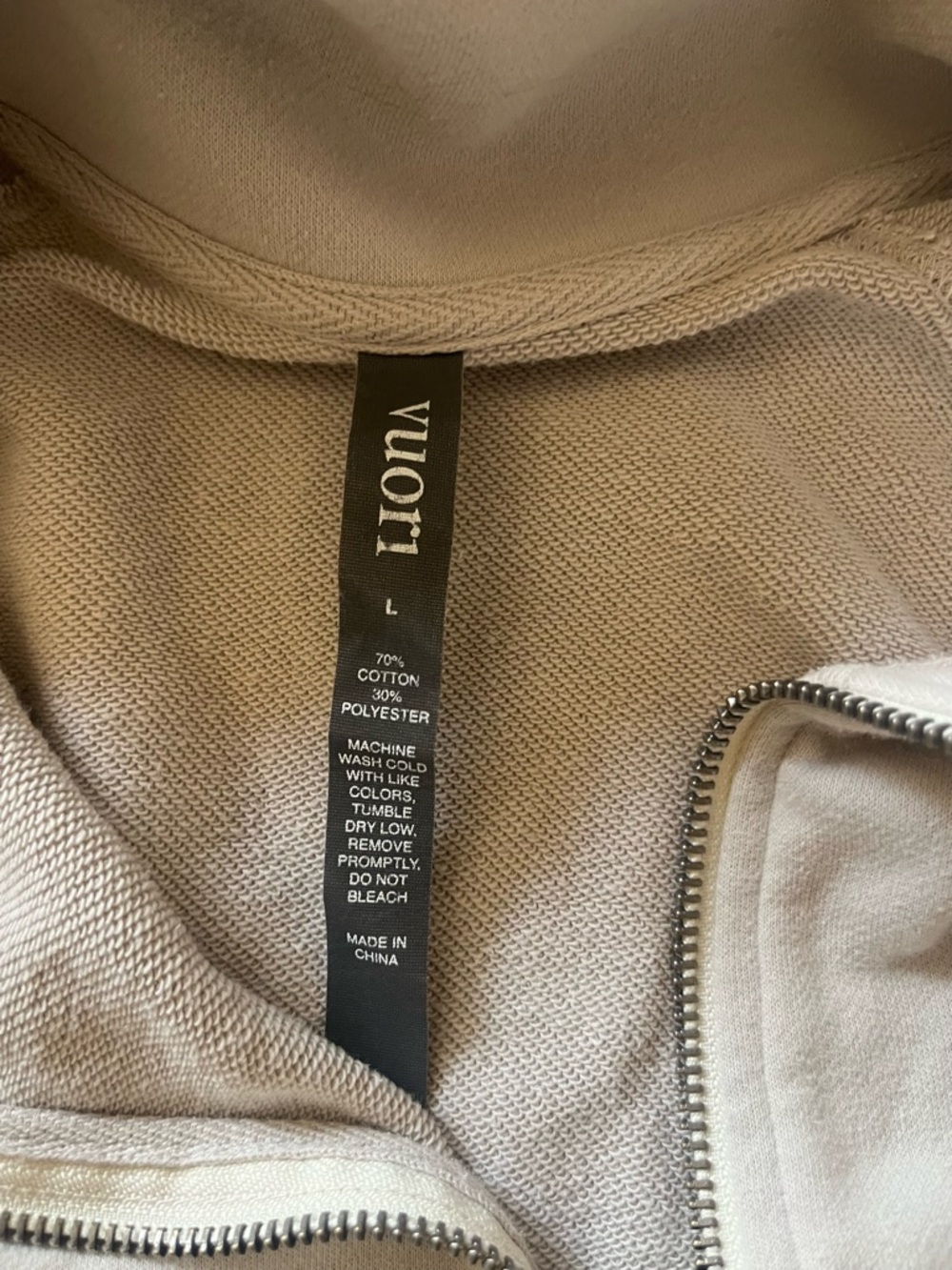 Vuori Light Taupe Half-Zip Pullover - Picture 7 of 7